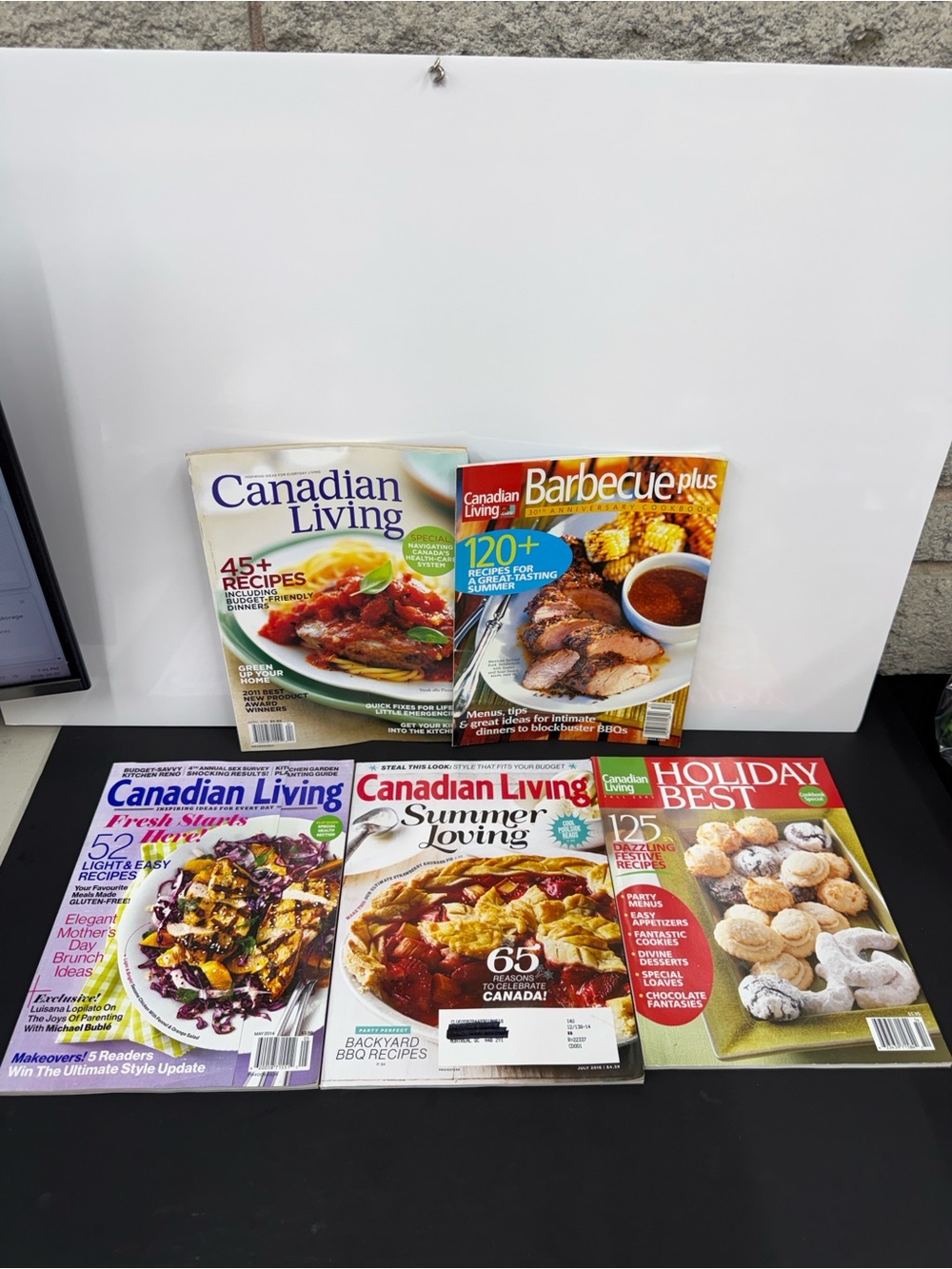 Lot of 5 Canadian Living Magazines & Cookbook Specials 2005–2016 – Recipes BBQ H